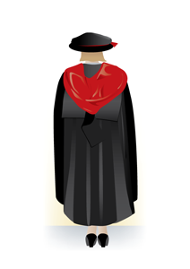 Doctor of Philosophy academic dress, back