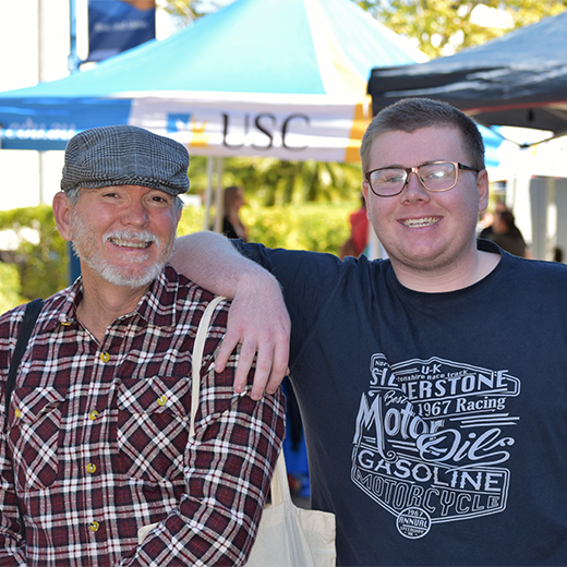 Father and son Ken and Matthew Bundesen are studying TPP together at USC Fraser Coast 