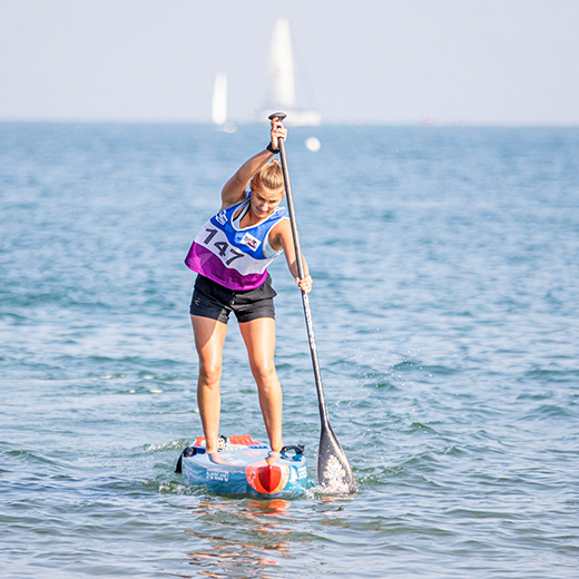 HPSA and Environmental Science student Brianna Orams competing in SUP in China