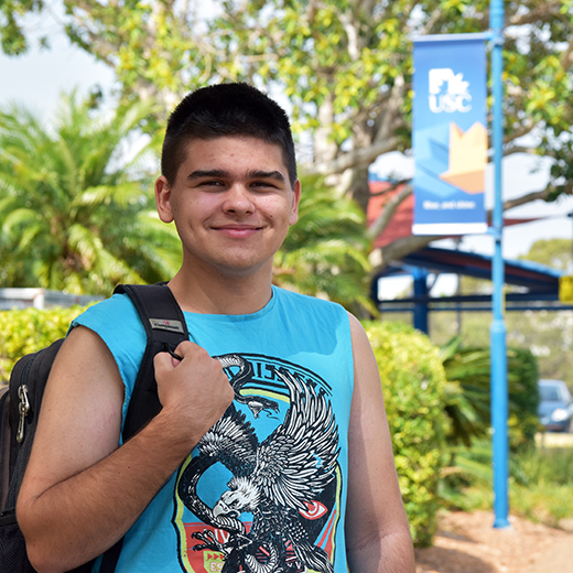 Hervey Bay High School OP3 graduate Alex Sorrensen has enrolled in the Science degree at USC's Fraser Coast campus.