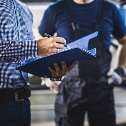 person holding a folder