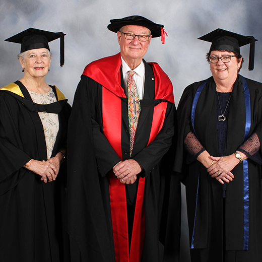 Laraine Hill, Greg Hill, Noela Burton receive their honorary awards