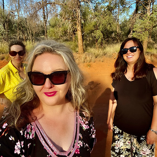 Dr Gail Crimmins, Dr Sarah Casey and Dr Saskia de Klerk on their way to St George for Real Rural Women's Leadership workshops.