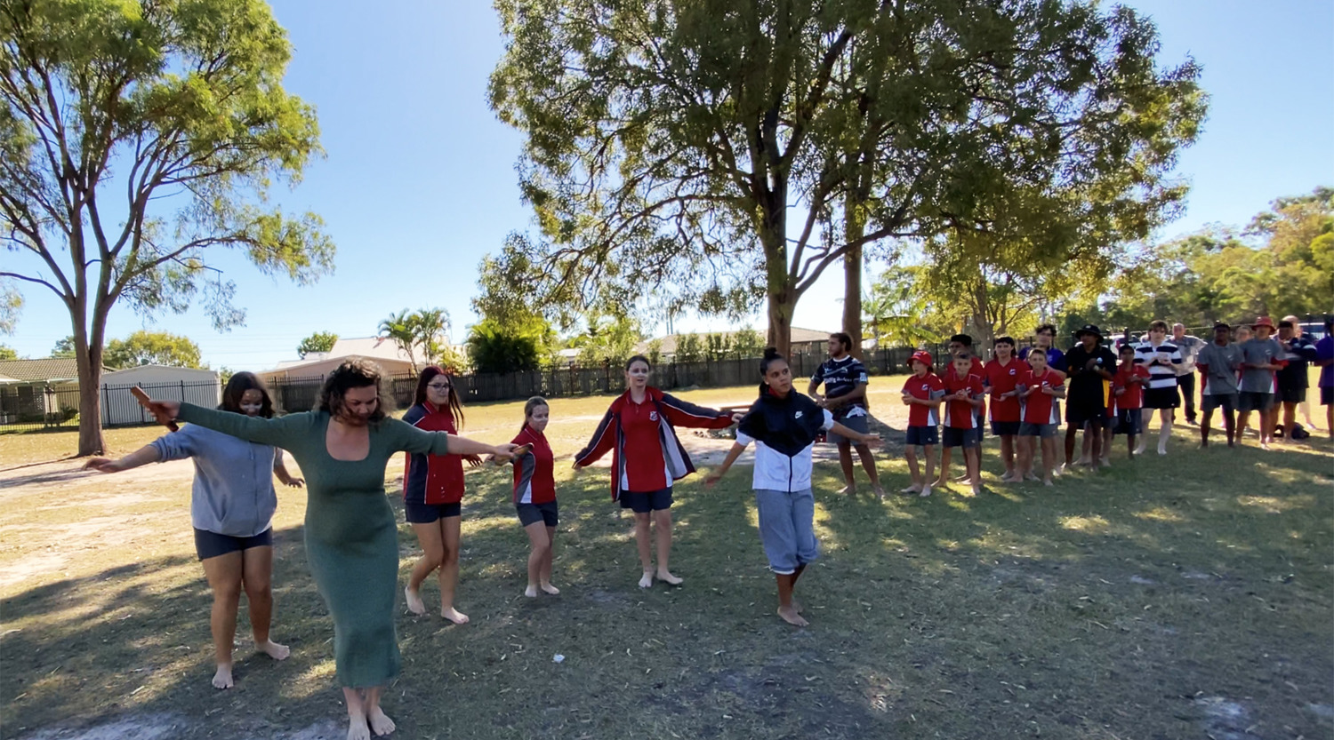 Students participate in Strong Walk dance