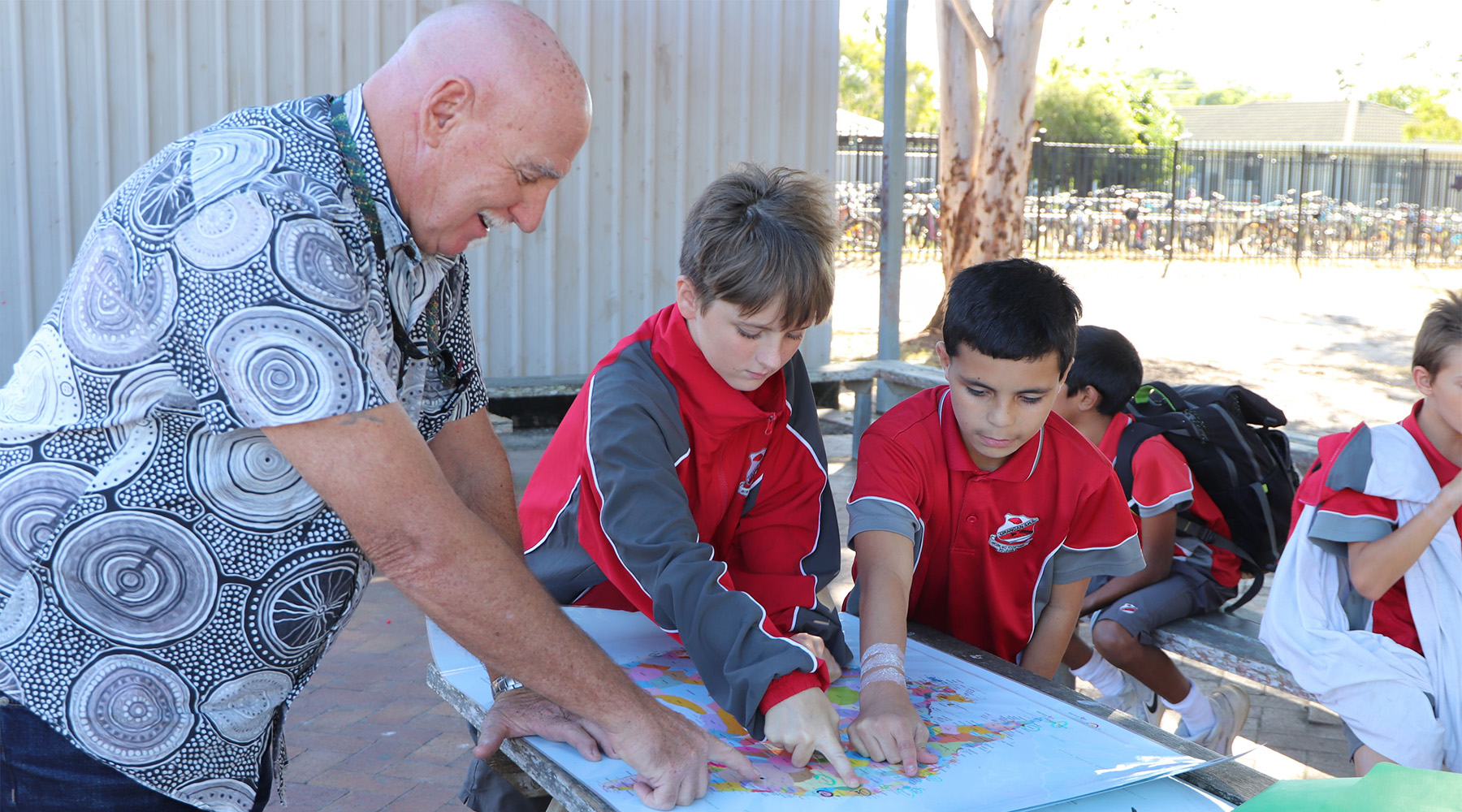 Barry Bird and students