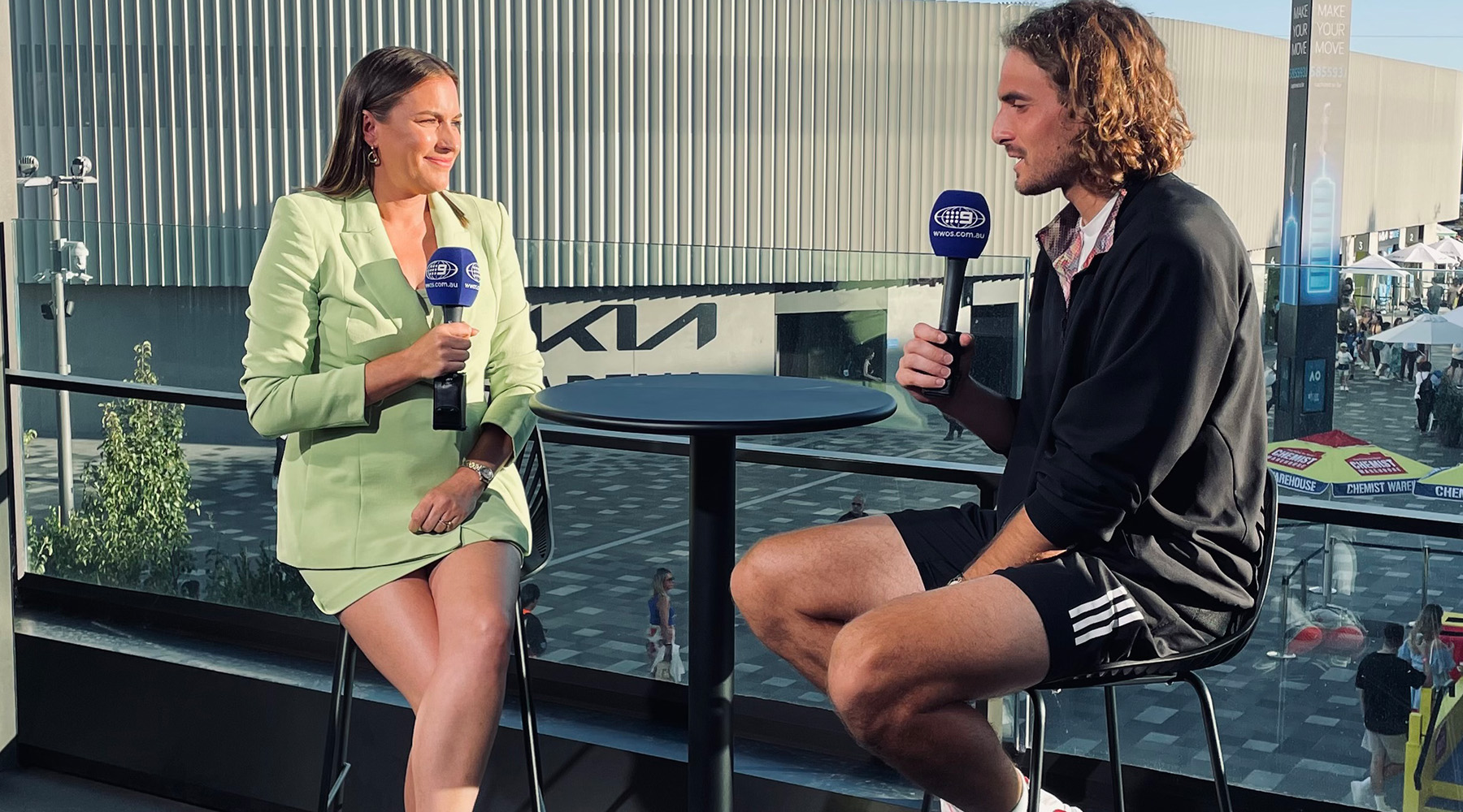 Greek tennis star Stefanos Tsitsipas at the Australian Open 2023.