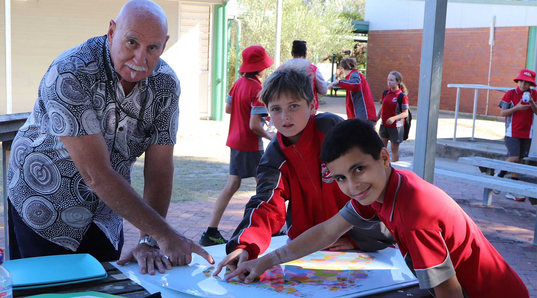 Barry Bird and students