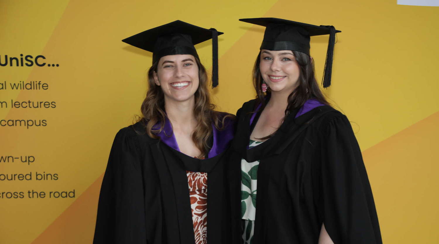  Bella Chaseling and Rebecca Gallagher at graduation