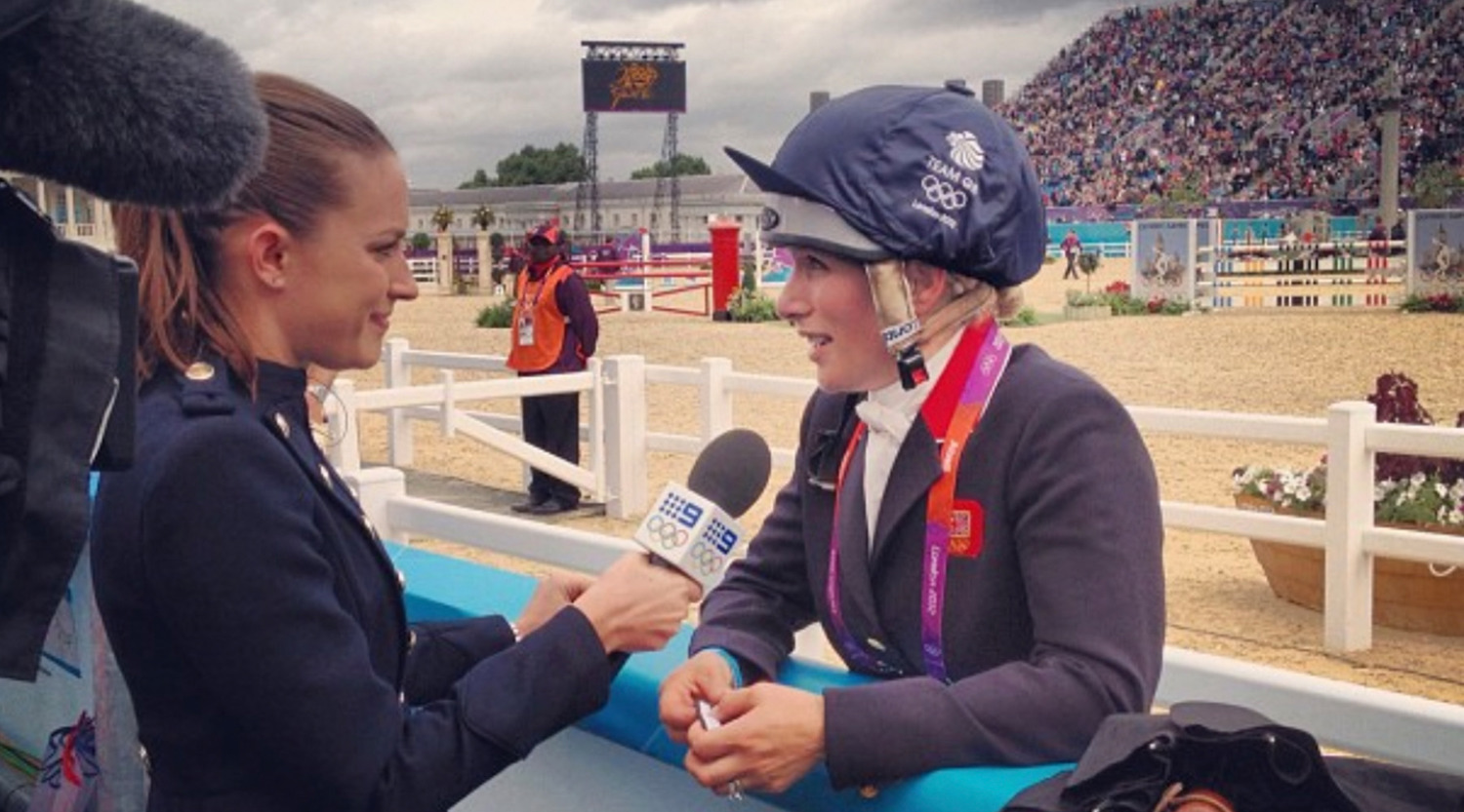 roz kelly Interviewing Zara Phillips (now Tindall) – British Olympic equestrian team member and granddaughter of the late Queen Elizabeth II – at the London 2012 Games