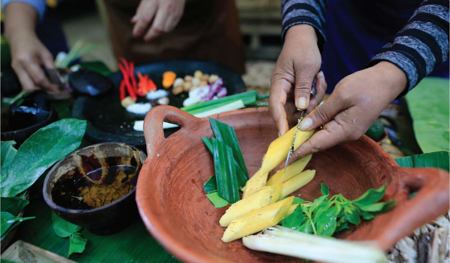 preparing traditional ternate food