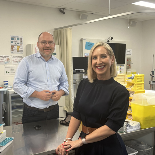 Dr Steven James and Diabetes Australia CEO Justine Cain.