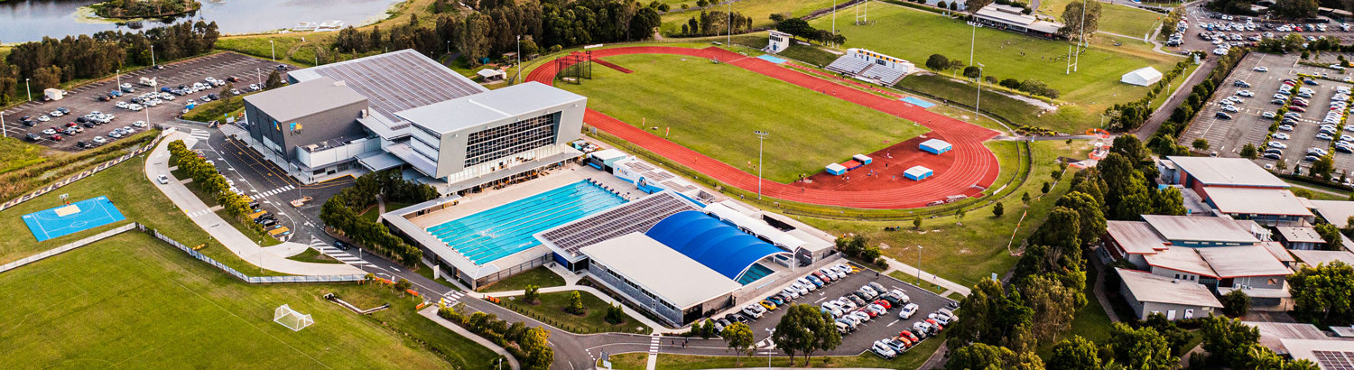 Drone aerial view of UniSC Sport precinct